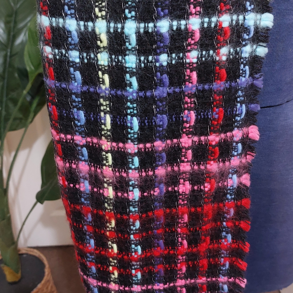 Multicolor Plaid Women's Scarf - Picture 3 of 4